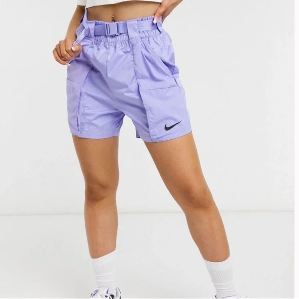 Nike womens belt athletic shorts sold out purple size large